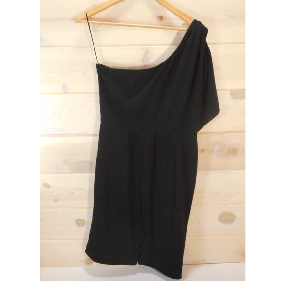 Dress The Population size XL Tiffany Black One Shoulder Sheath Midi Dress - Picture 4 of 11